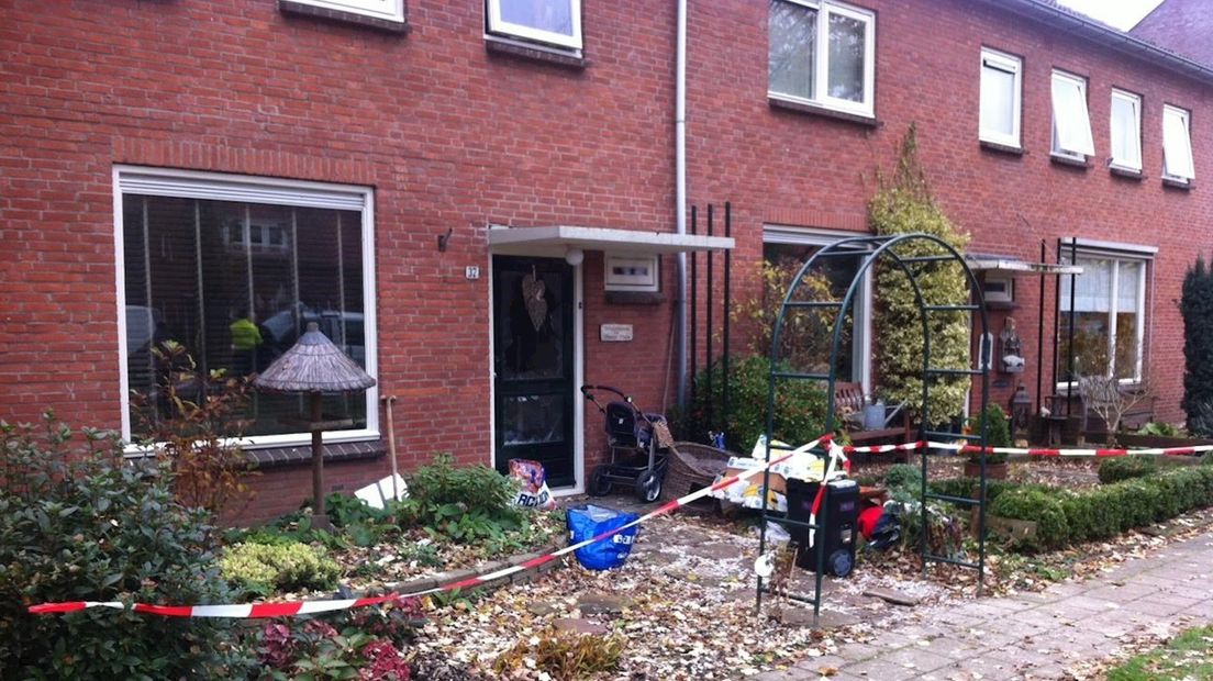 De woning na de brand