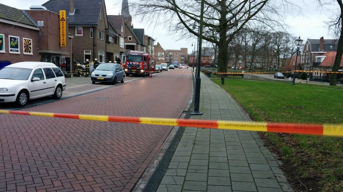 Straat afgezet in Steenwijk