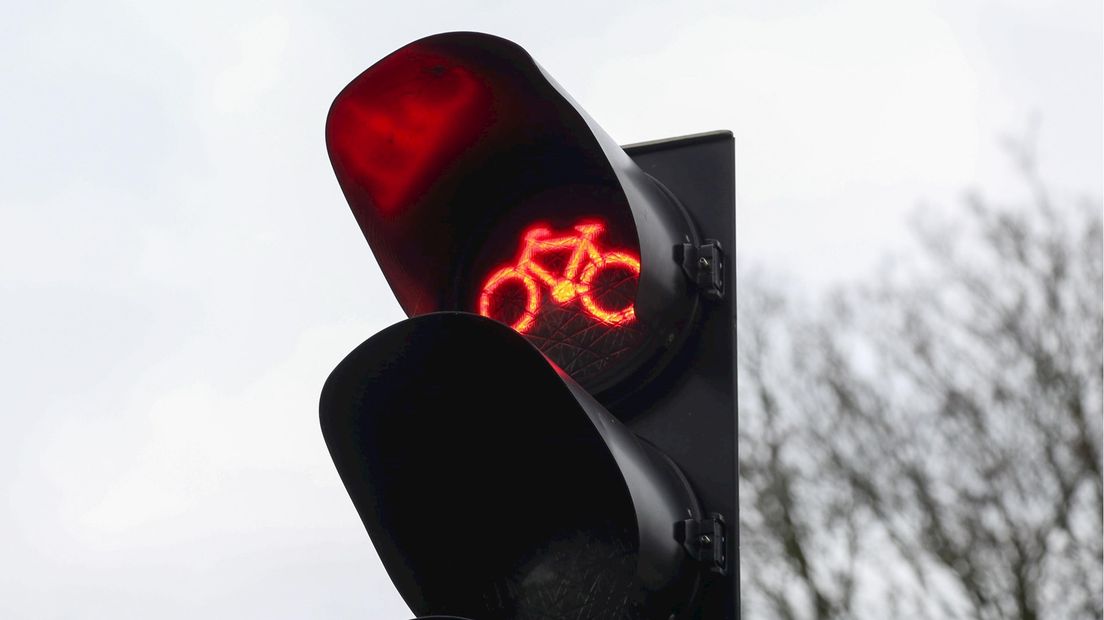 Rood stoplicht voor fietsers