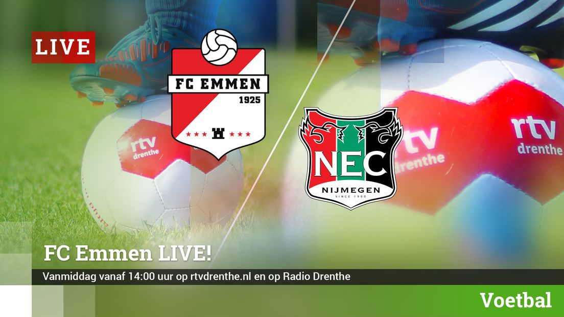 Volg FC Emmen - NEC van minuut tot minuut