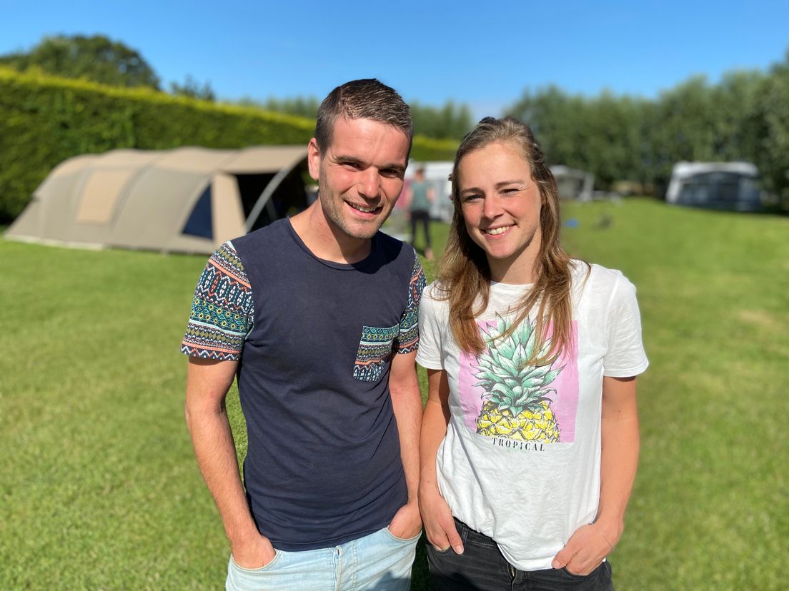 Gerben en Sanne de Groot op hun camping Zonnehoeve in Oudenhoorn