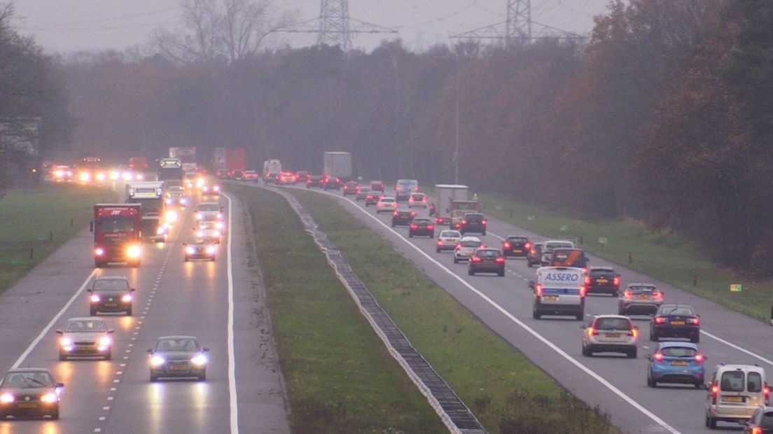 Drukte op A35