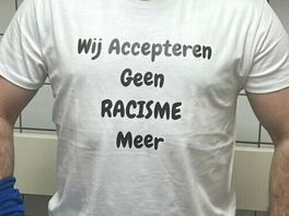 VC Vlissingen speelt laatste elf minuten tegen Patrijzen, doet warming up met antiracisme-shirts