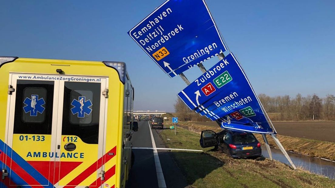 De ambulance is ter plaatse