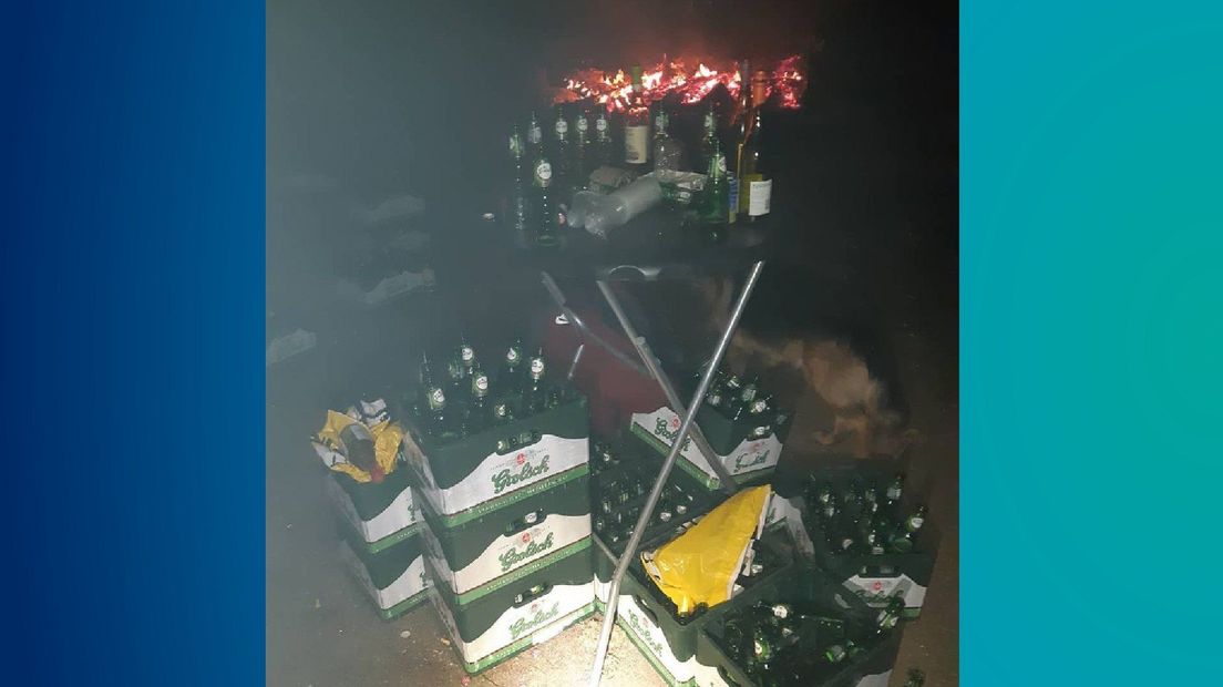 De politie heeft een illegaal feest beëindigd