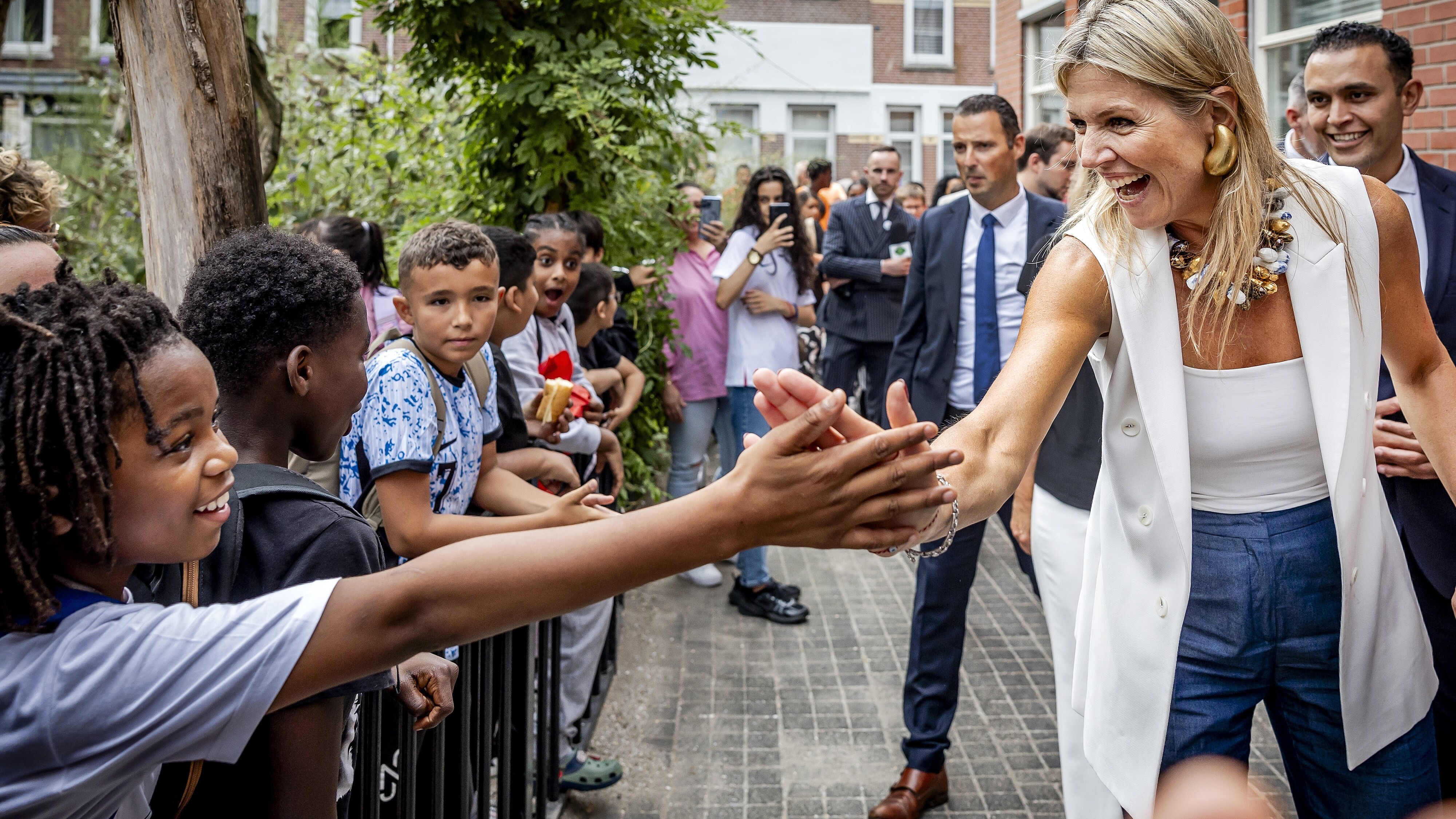 Máxima bij haar bezoek in Rotterdam