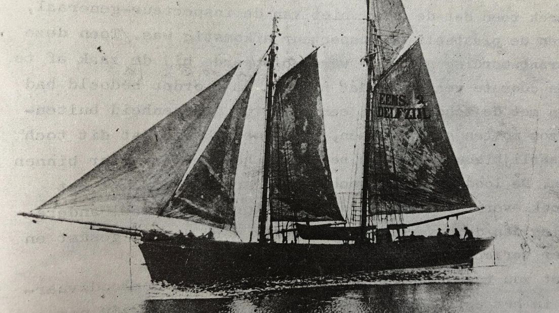 De Eems II is vergaan bij een zware storm in 1921