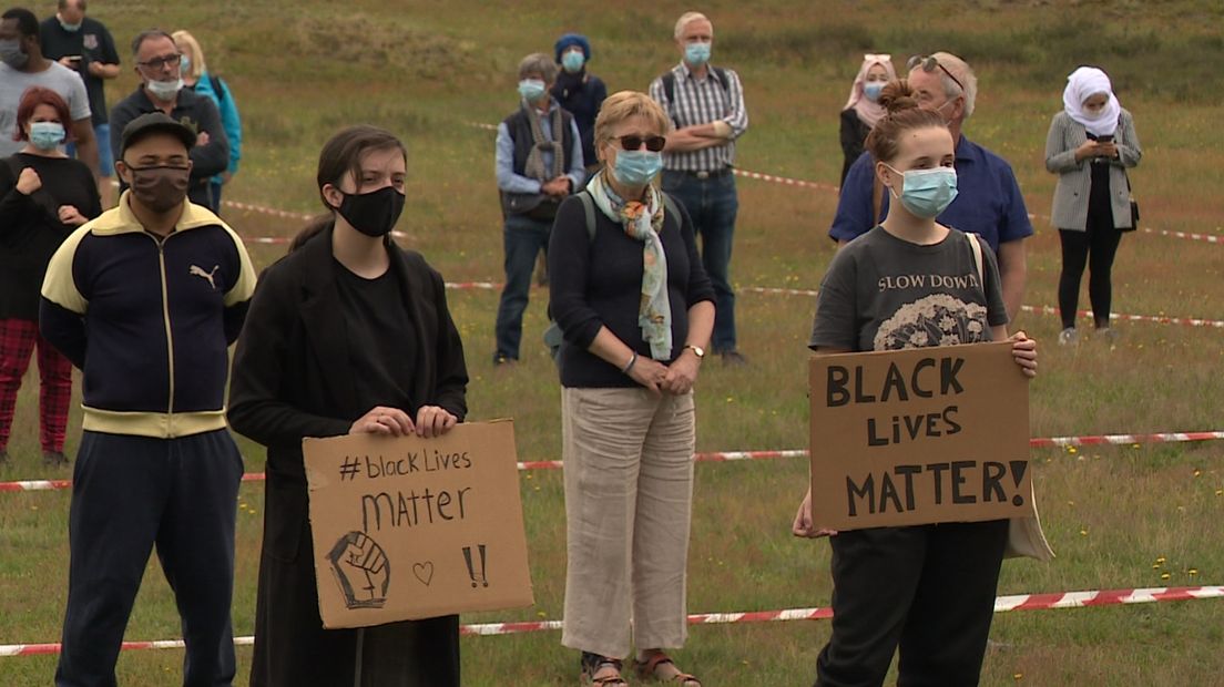 Op de demonstratie in Ede kwamen minder mensen af dan verwacht.