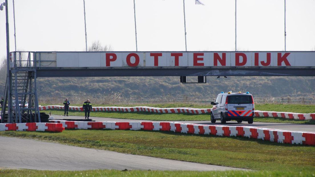 Hij kwam ten val op het circuit (Rechten: Van Oost Media)