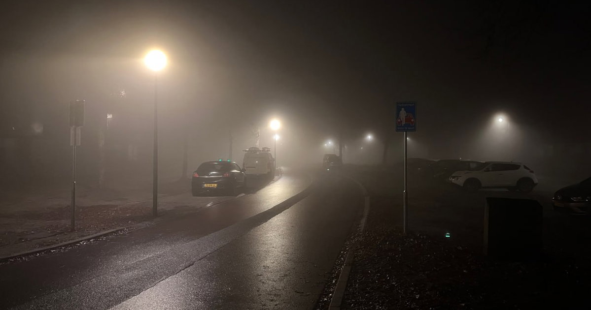 Code geel vanwege dichte mist!