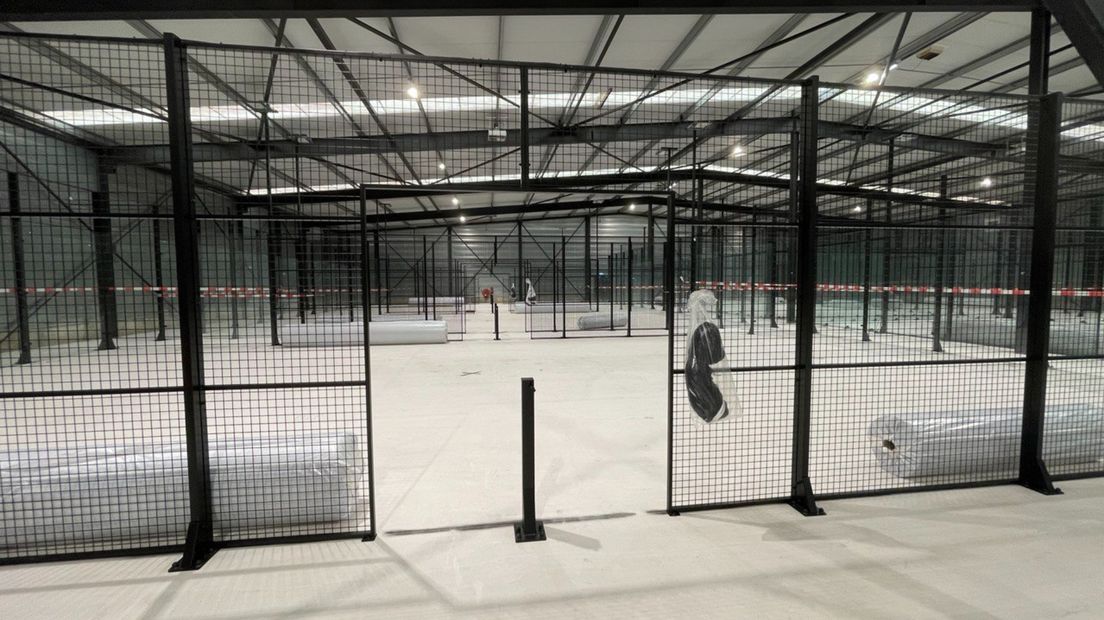 Padelbanen in aanbouw