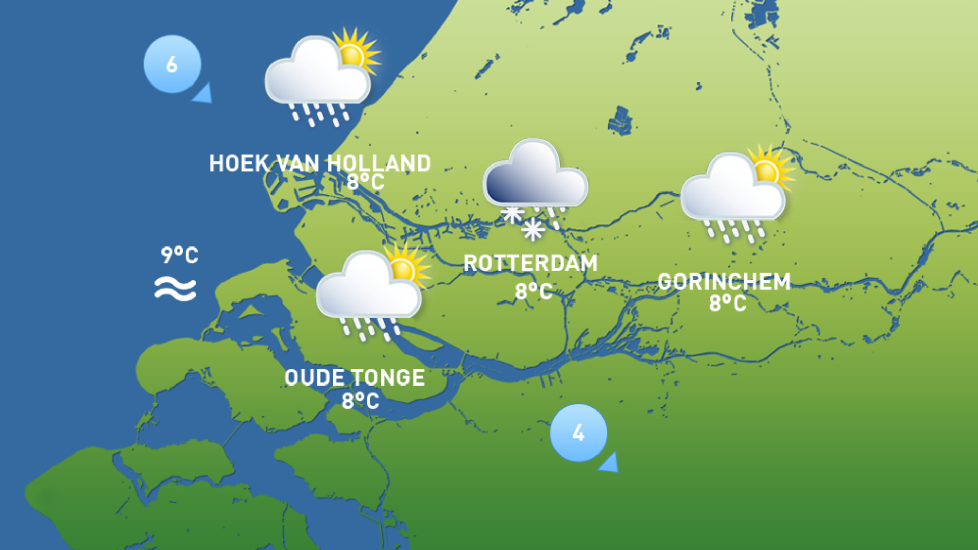 Het weer van donderdag 26 maart.