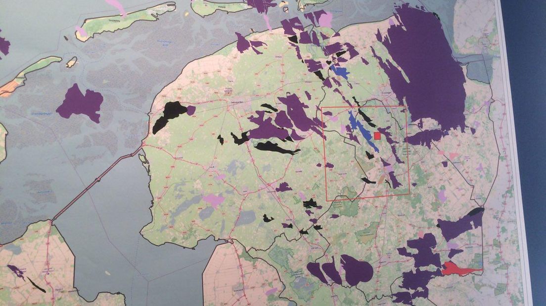 Overzicht van gasvelden (Rechten: archief RTV Drenthe/Jeroen Kelderman)