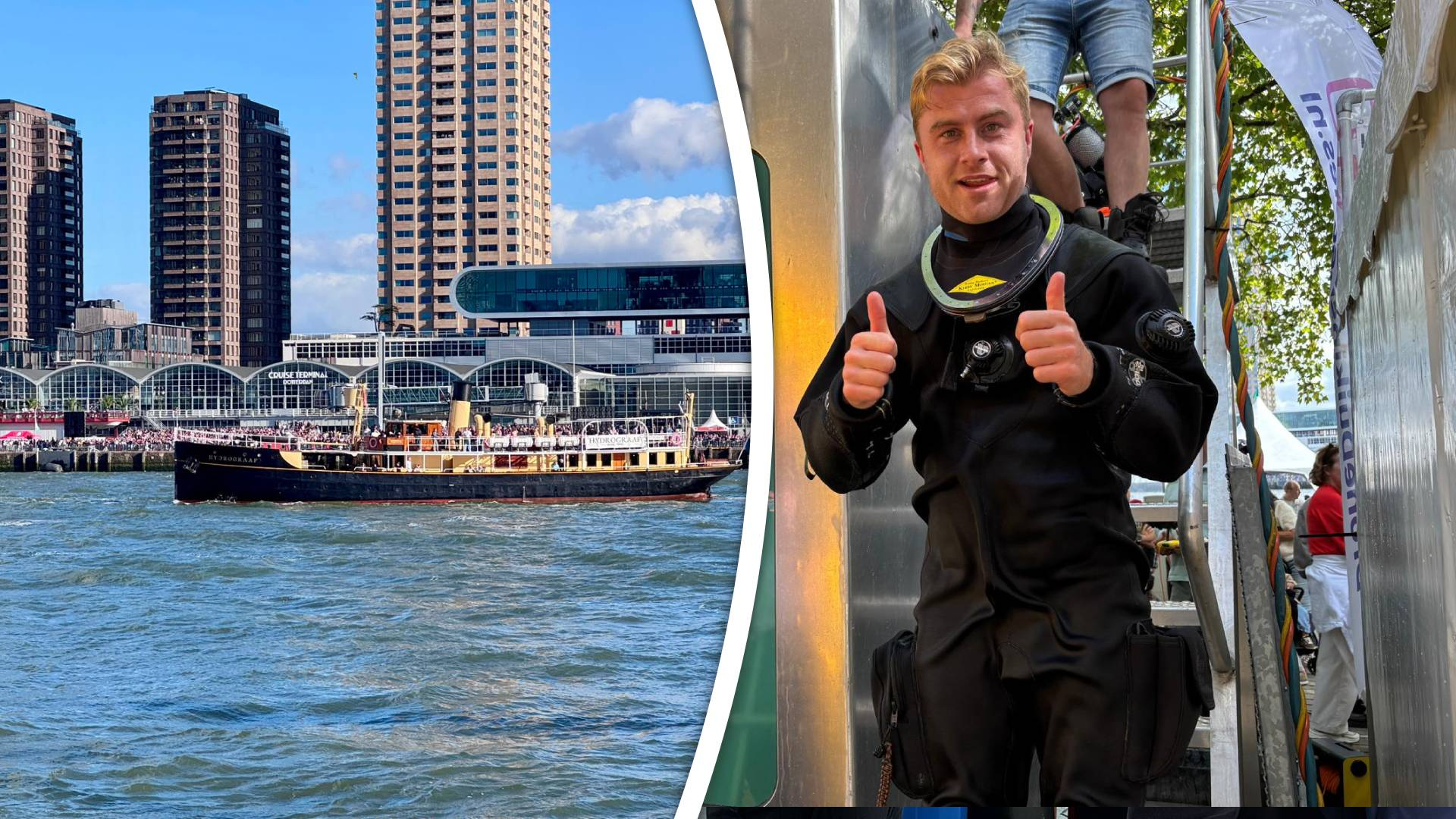 De stoomboot van Sinterklaas | Verslaggever Jeroen voordat hij aan zijn duikavontuur begon