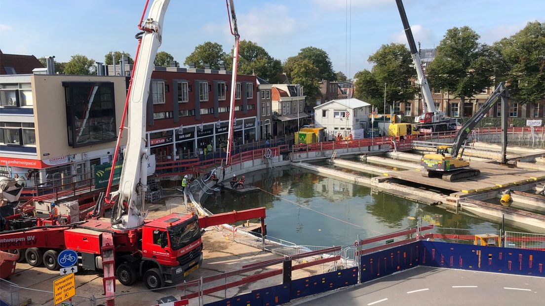 De parkeergarage bij de Garenmarkt in Leiden