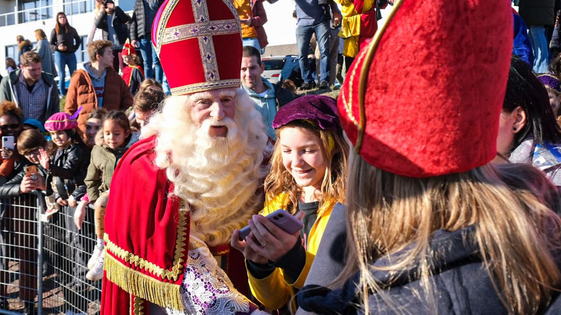 Sinterklaas tijdens de intocht in Den Haag vorig jaar