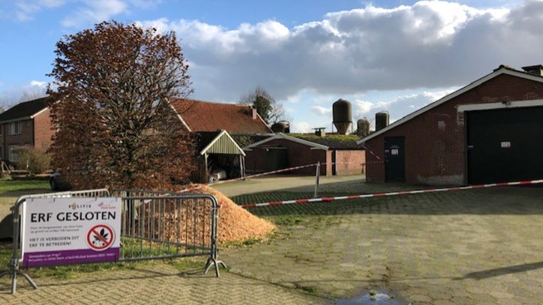 De boerderij met de aangetroffen cocaïnewasserij.