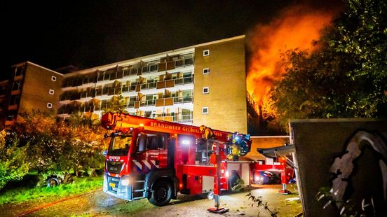 Brand in de omstreden Paasbergflat in Arnhem