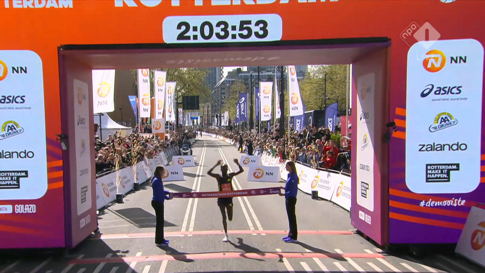 De winnaar van de marathon