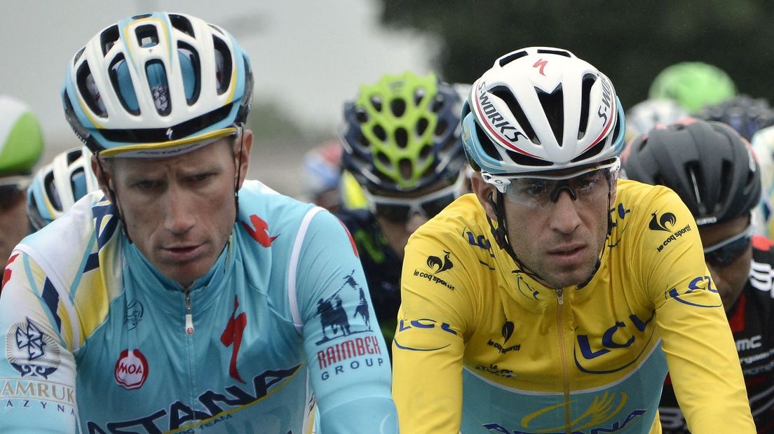 Lieuwe Westra en Vincenzo Nibali yn de suksesfolle Tour de France fan 2014