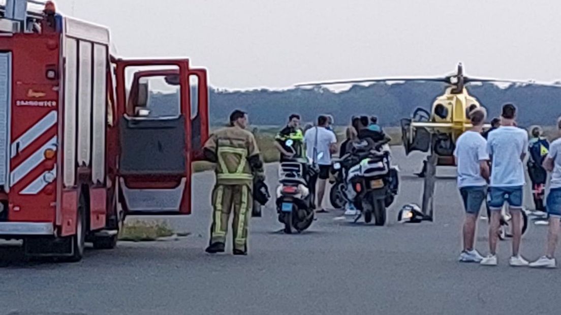 Scooterrijder gewond op Twente Aiport