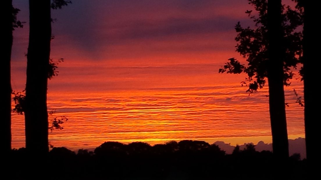 De zonsondergang in Kerkenveld (Rechten: Hans Tempelman)