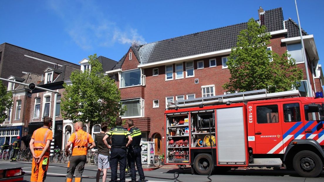 Brand in een woning aan de Hereweg Groningen