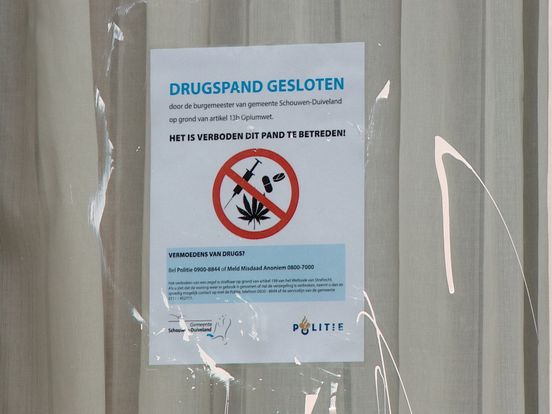 Burgemeester sluit drugspand in Poortvliet, omwonenden klaagden over overlast