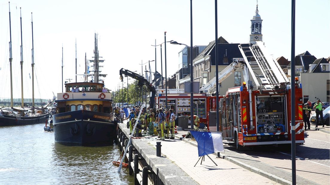 Voertuig in de IJssel bij Kampen