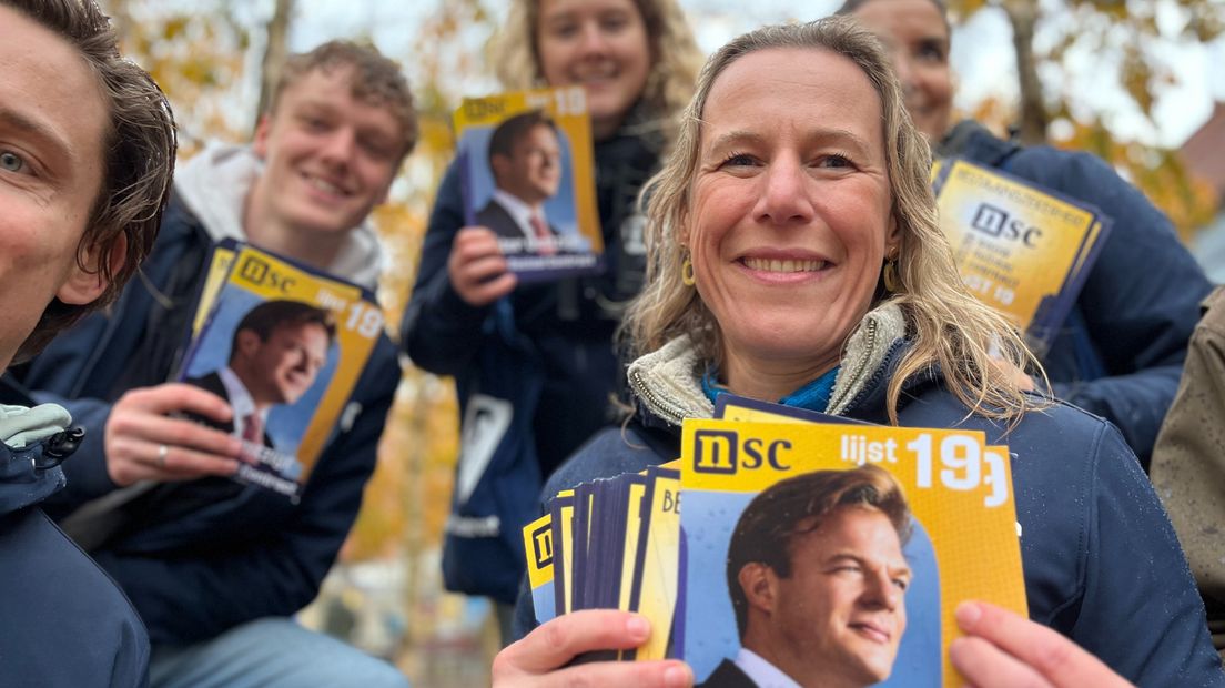 Wytske Postma voert met haar team campagne voor NSC