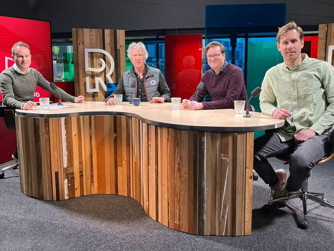 FC Rijnmond met van links naar rechts: Bart Nolles, Gertjan Verbeek, Dennis van Eersel en Thomas Verhaar