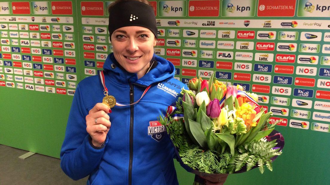 Marije Joling, Nederlands kampioene allround (Rechten: Karin Mulder, RTV Drenthe)