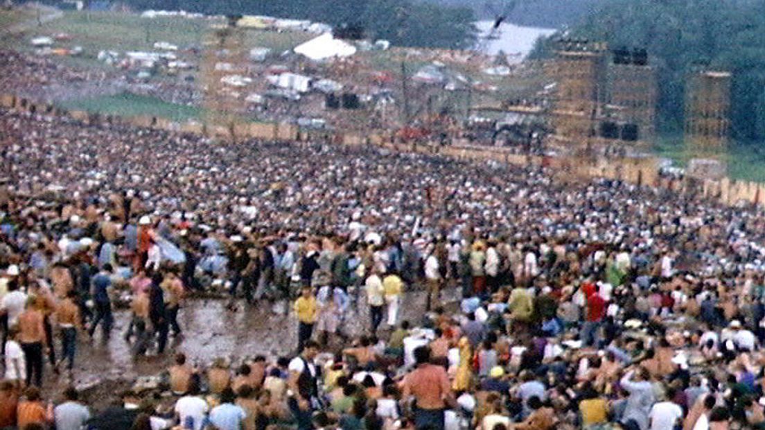 Publiek bij Woodstock in 1969.