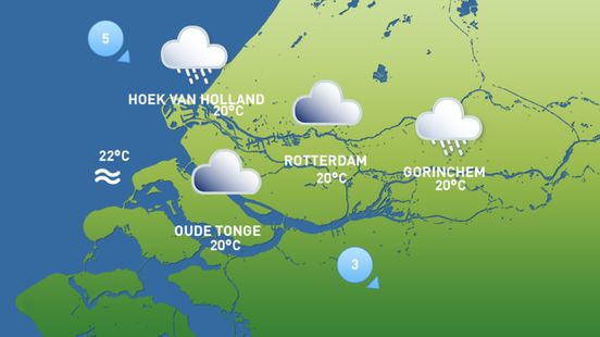 Het weer van vandaag: bewolkt, soms miezerig