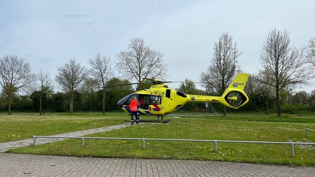 Traumaheli landt in Deventer.