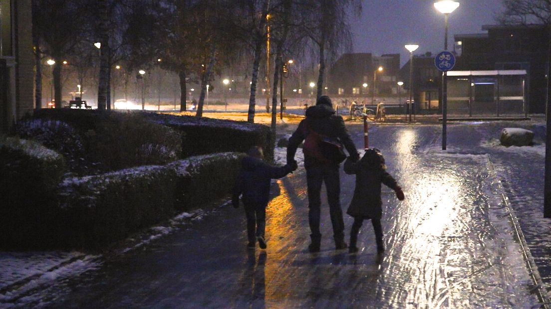 Het blijft glad (archieffoto RTV Drenthe)