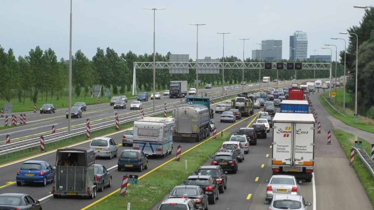 File op A28 bij knooppunt Lankhorst na ongeluk