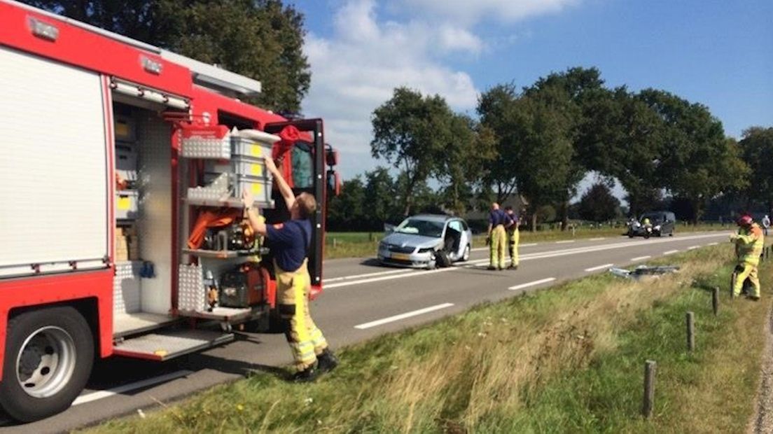 Ongeluk op de N340 bij Dalfsen