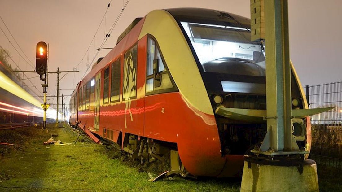 Beschadigde trein Zutphen