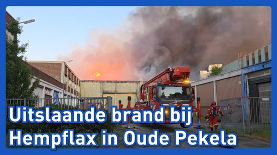 Uitslaande brand bij Hempflax in Oude Pekela
