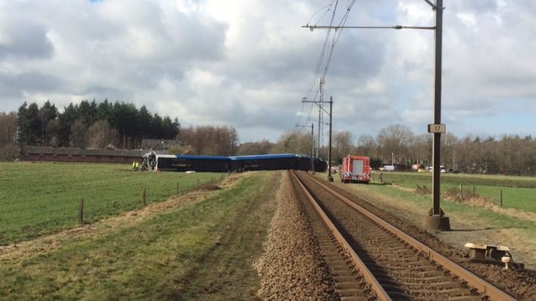 Een 23-jarige man wordt strafrechtelijk vervolgd voor het veroorzaken van het treinongeluk (Rechten: archief RTV Drenthe/Steven Stegen)
