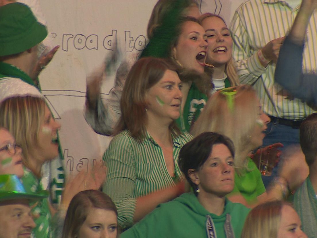 PKC-supporters tijdens de Korfbal League-finale in de Ziggo Dome