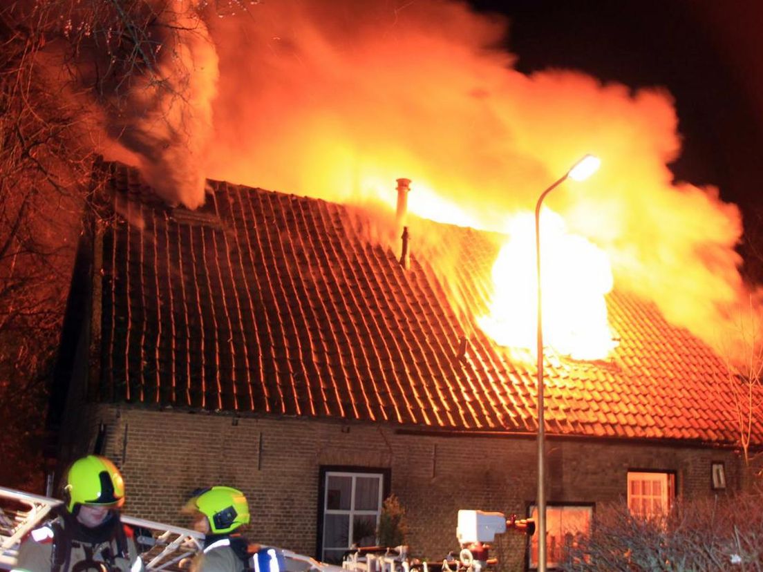 Brand in huis Hoogblokland (Foto ZHZActueel)