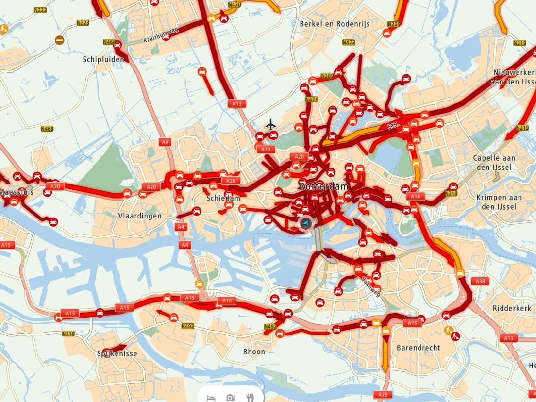 De situatie om 18:10