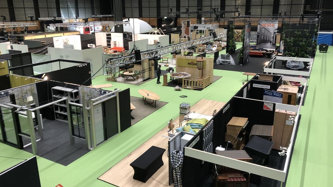 De beurs Wonen en Co wordt al weer afgebroken