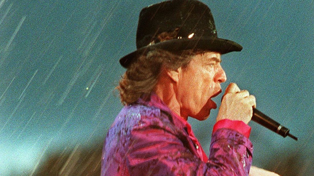 Mick Jagger op het Malieveld in 1998