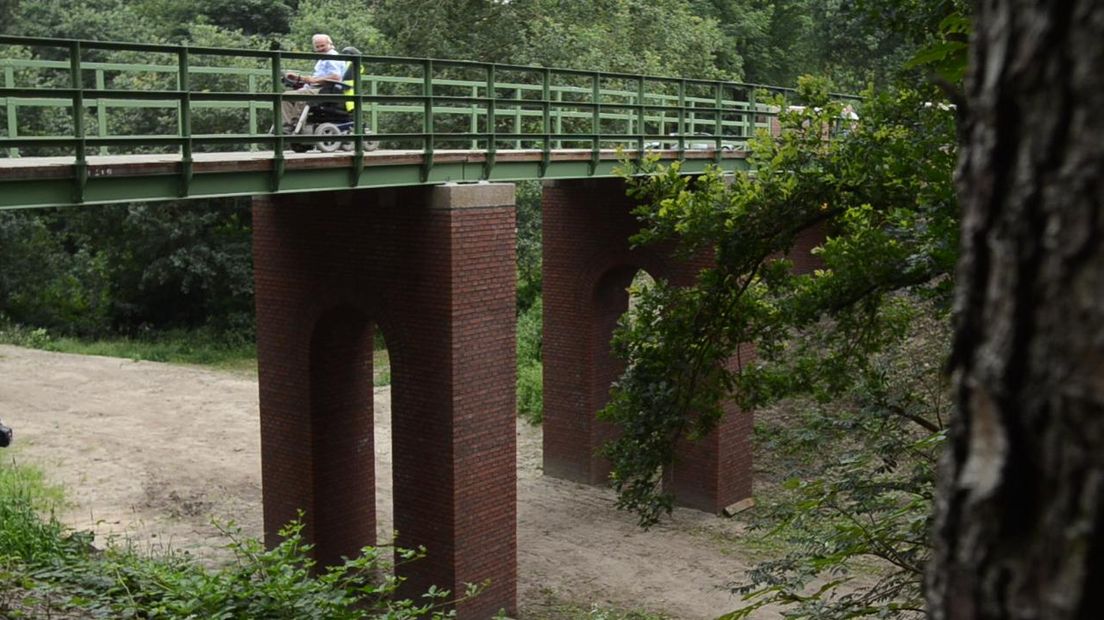 De historische spoorbrug in de opgebroken spoorlijn tussen Gieten en Gasselte. (Rechten: Jeroen Kelderman/RTV Drenthe)