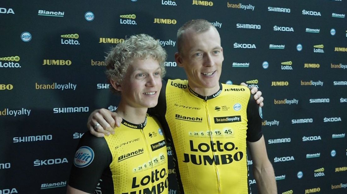 Koen Bouwman (links) en Robert Gesink