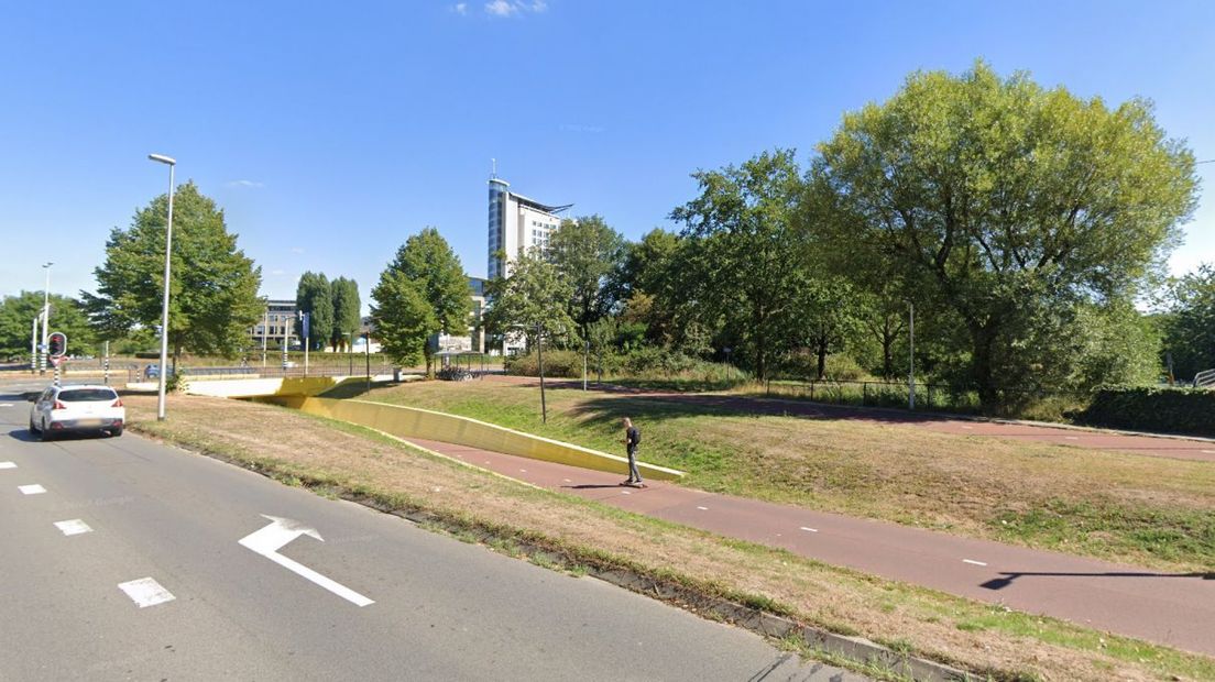 Het parkje aan de Burgemeester Matsersingel.