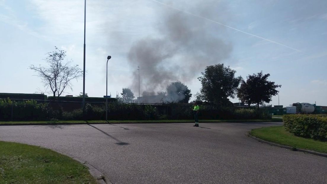 Brand op terrein Rova in Steenwijk